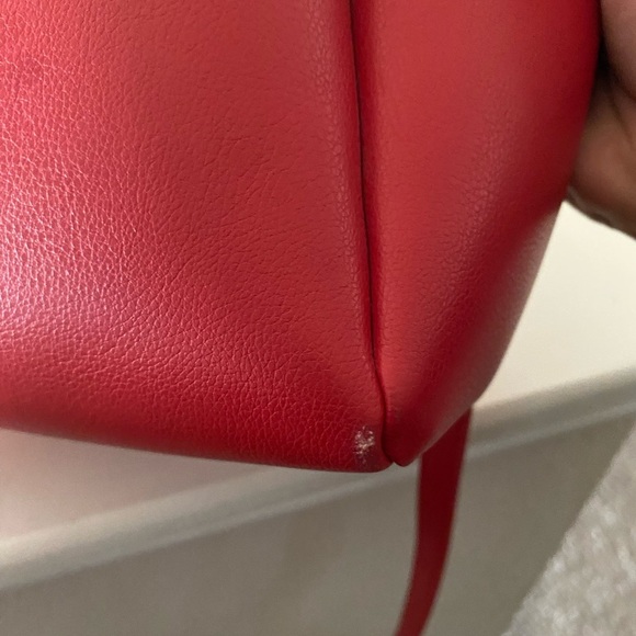 Sanrio Hello Kitty Red tote bag tartan check ribbon PU leather (rare) - Picture 13 of 13